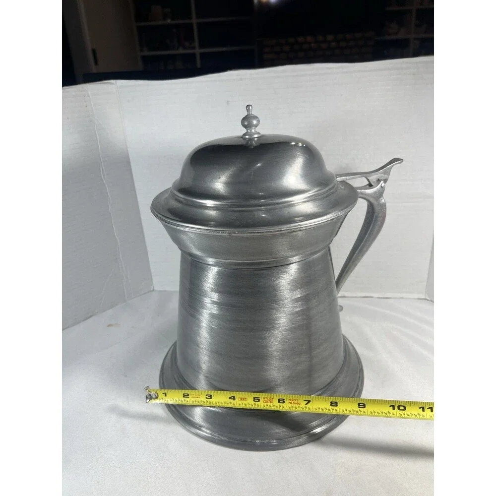 VTG Lazar Handcrafted Pewter Tone Insulated Ice Bucket XL 12.5” Beer Stein